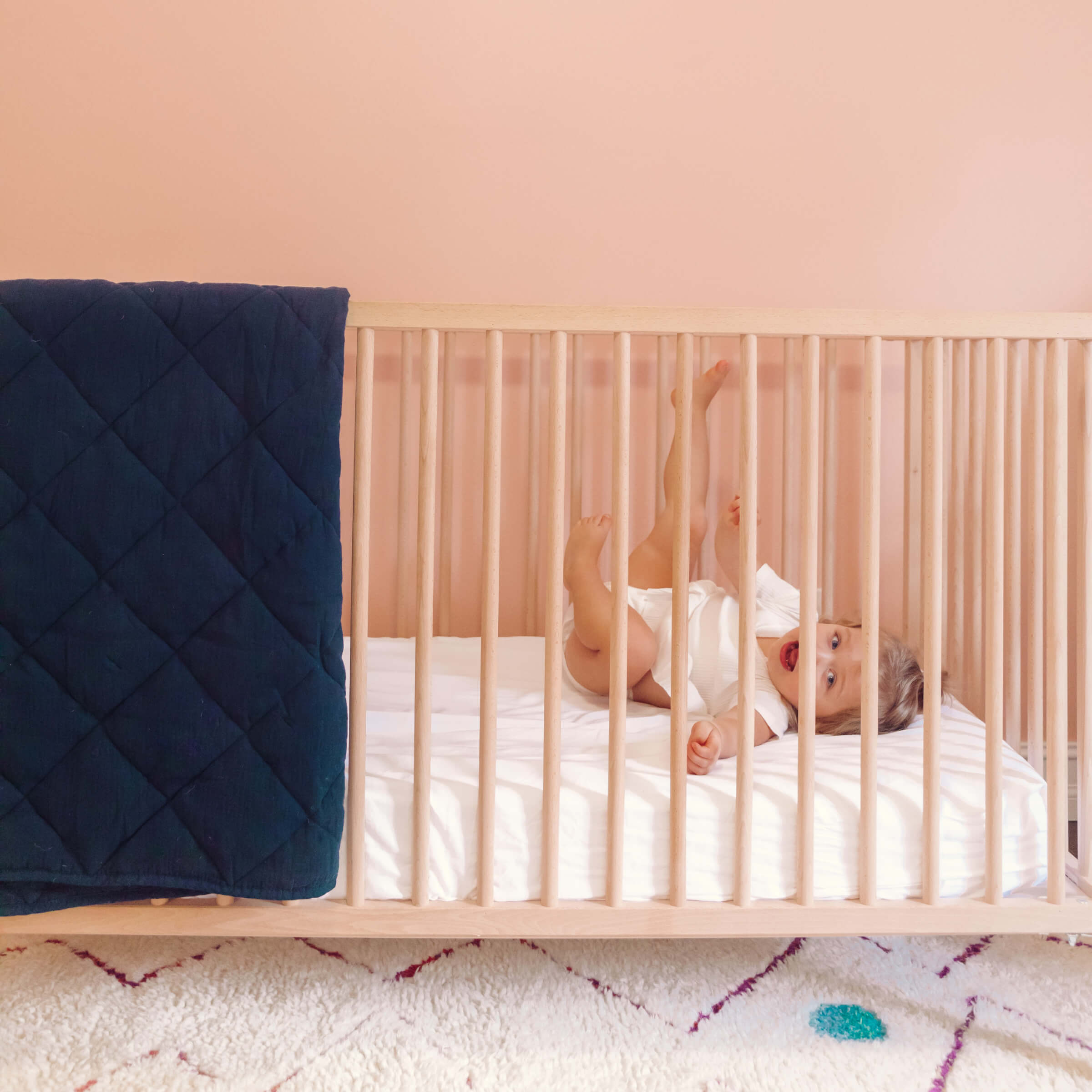 Quilted discount baby crib