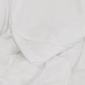 A detailed close up of the Slumber Cloud Comforter showing the corner loops