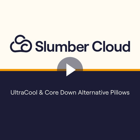 Video outlining the Slumber Cloud UltraCool & Core Down Alternative Pillow made with Outlast Temperature Regulation Technology